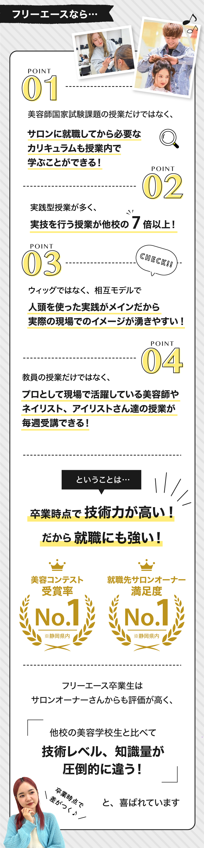 卒業時点で技術力が高い！だから就職にも強い！